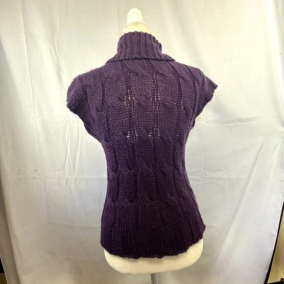 ANA Size Small Purple vest sweater A new Approach pull over roll over collar - Picture 2 of 10